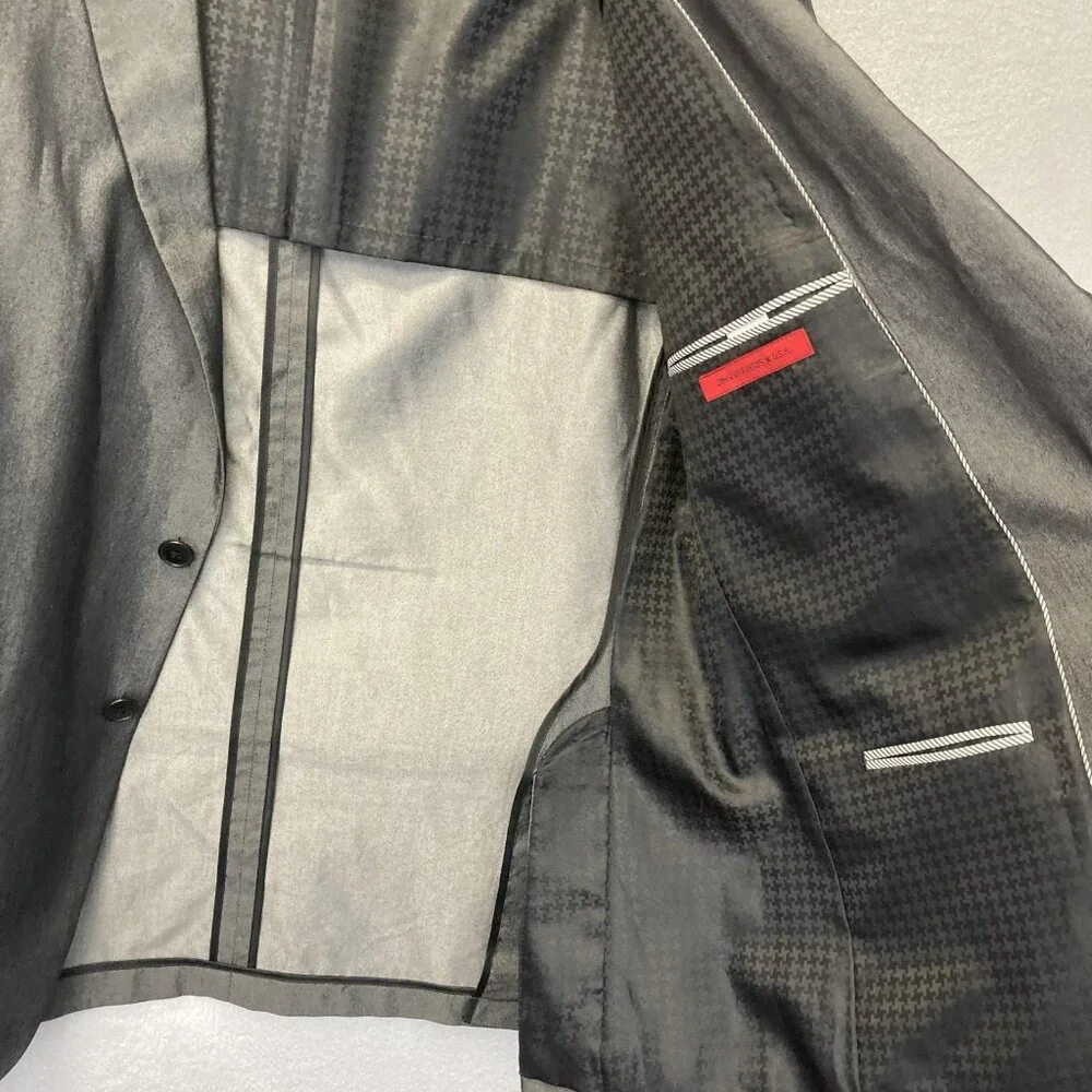 John Varvatos USA Unlined Blazer Jacket Mens‎ 44R Gray Sport Coat Cotton Blend